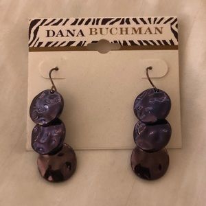 Cute purple dangly earrings - Dana Buchman